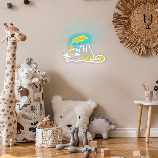 Purrfectly Noodled: The Cat Noodle Neon Sign That’s Taking Cozy Chaos to a Whole New Level