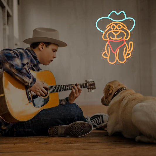 Cowboy Dog Neon Sign – Add Western Fun to Your Walls