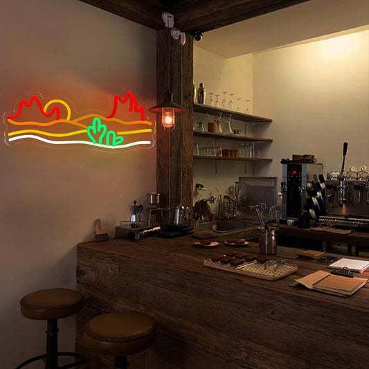 Transform Any Space with a Western Glow: The Desert Sunset Neon Sign