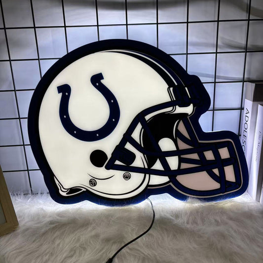 Game Day Glow: Football Helmet Neon Sign That Lights Up Any Space