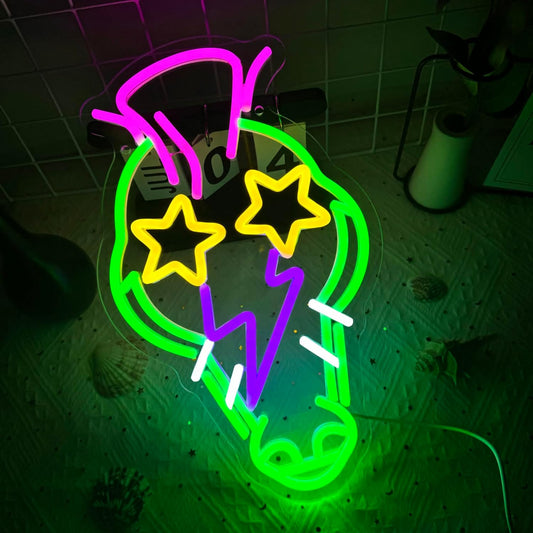 Horse Head Neon Sign with Star Glasses – Add Fun & Style to Your Space