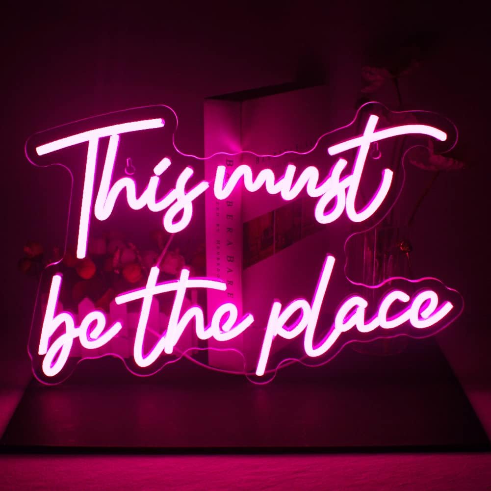 This Must Be The Place LED Neon Sign – Aesthetic Wall Decor for Home & Business