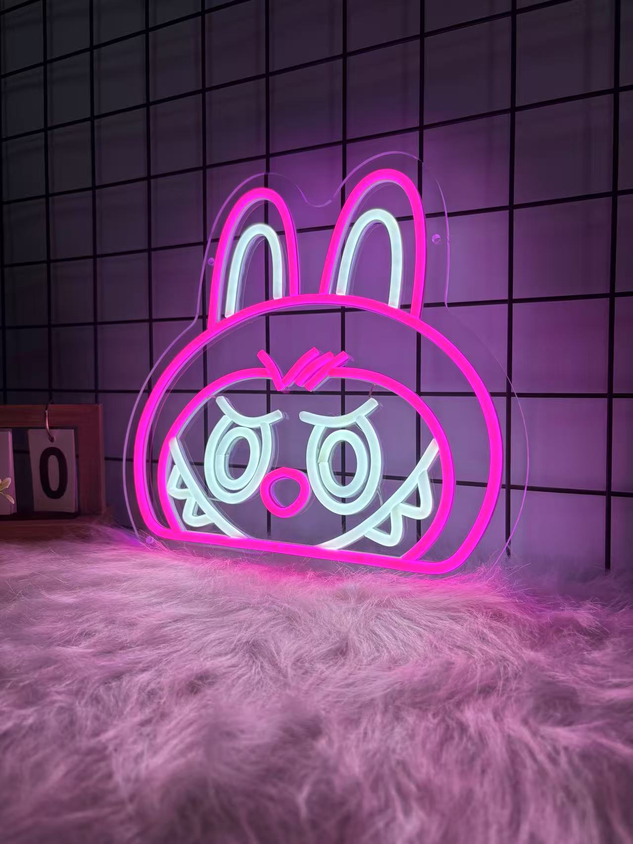 Mokoko Neon Light – Angry Cute Glow for Collectors & Decor Lovers