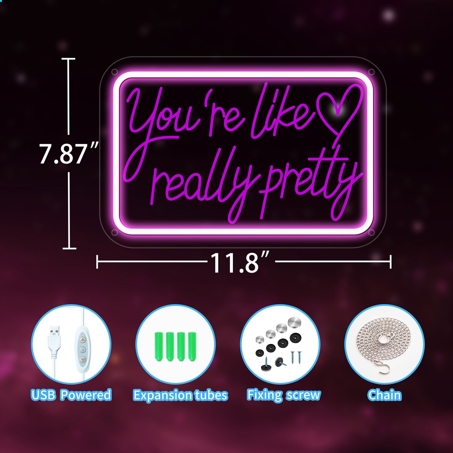 You are like really pretty Neon sign,1st Birthday Neon Light with USB Interefece,One Led Light for Birthday Party,Gifts,Baby Decor,Wedding - Deen neon