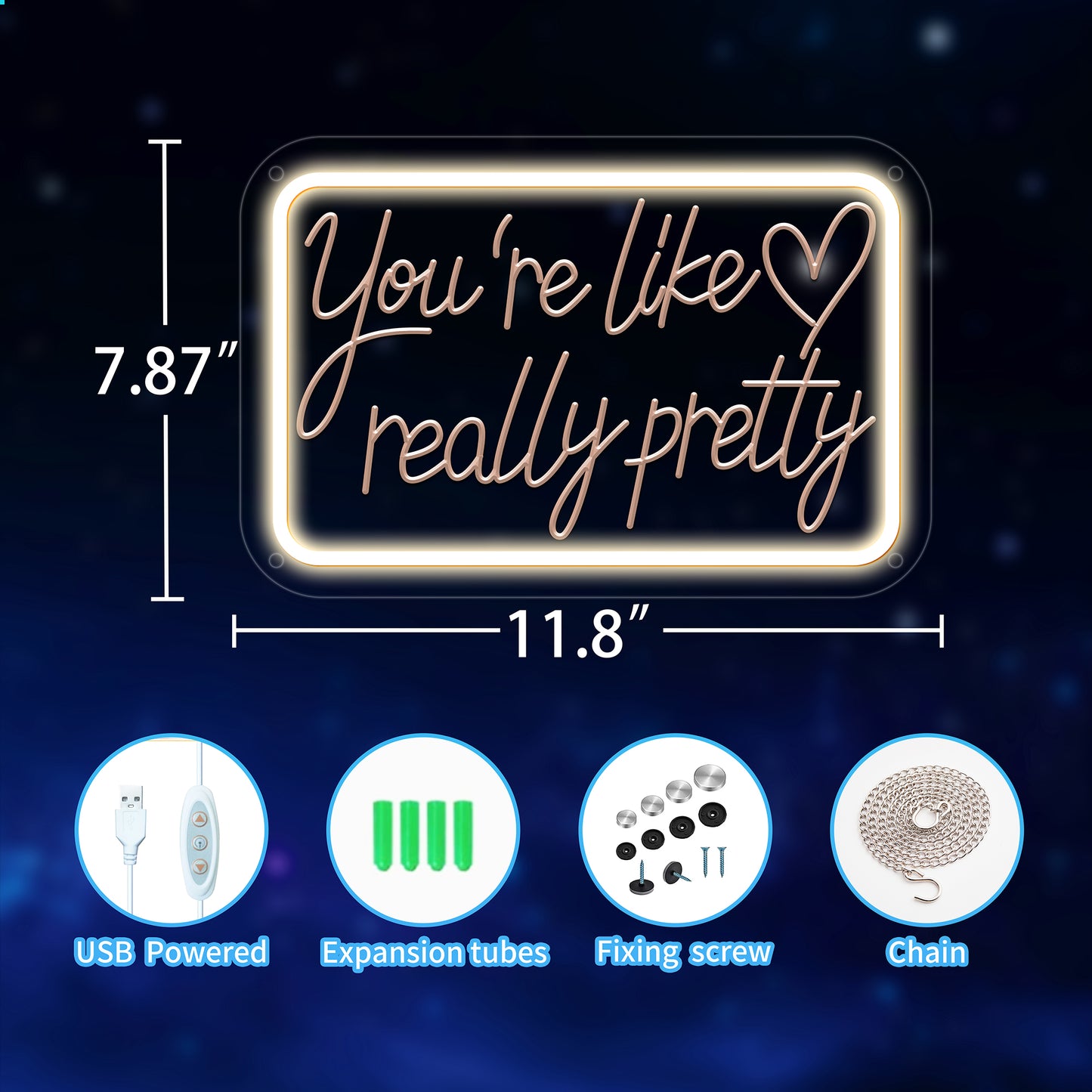 You are like really pretty Neon sign,1st Birthday Neon Light with USB Interefece,One Led Light for Birthday Party,Gifts,Baby Decor,Wedding - Deen neon