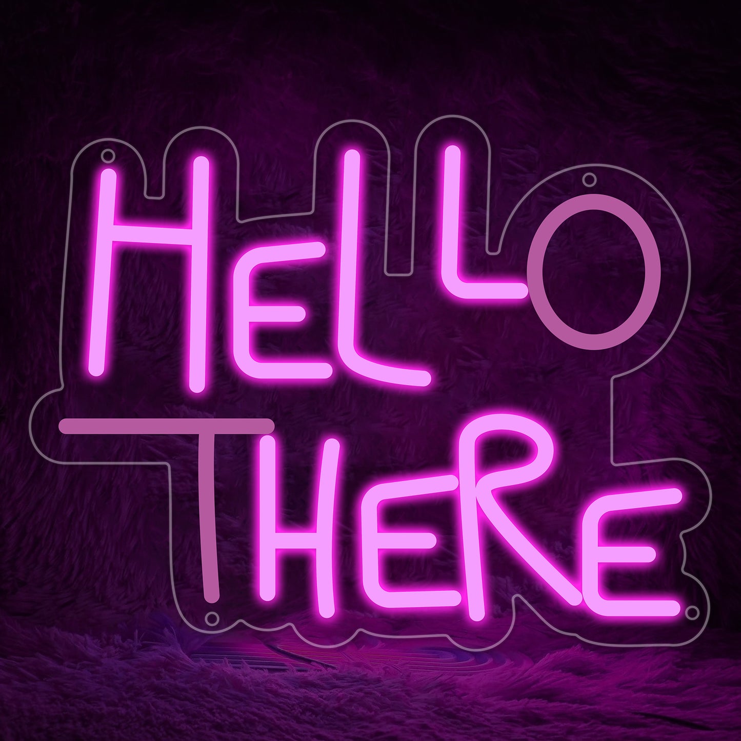 Hello there Neon Led Sign, Pink Neon Signs for Wall Decor, Letter Neon Lights with USB Powered for Room Decor, Bedroom, Office, Gym, Livingroom - Deen neon