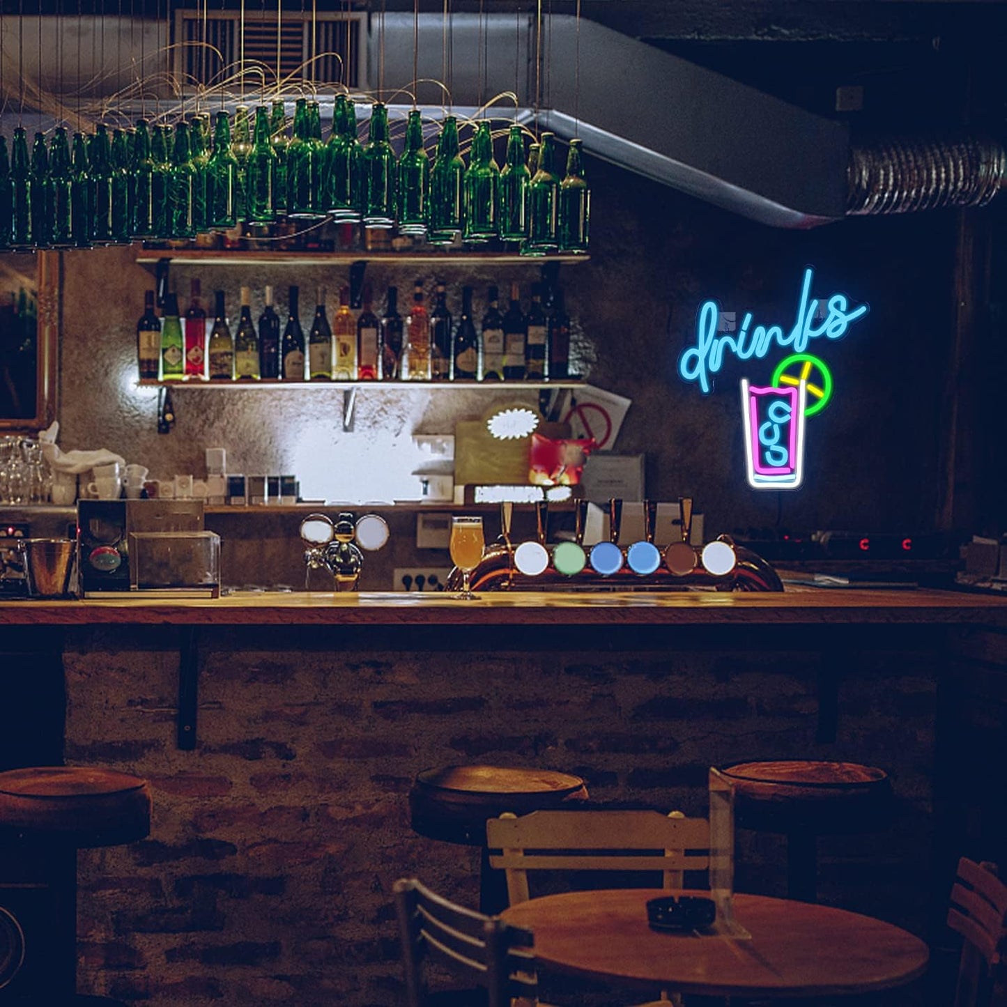 🍹 Drinks Neon Sign – LED Juice & Cocktail Light for Bar, Kitchen, and Café Decor - Deen neon