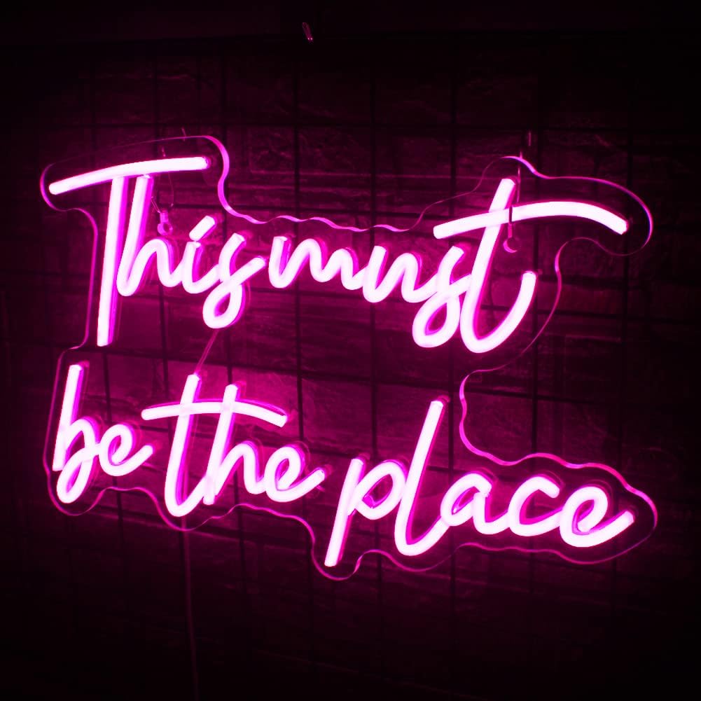 This Must Be The Place LED Neon Sign – Aesthetic Wall Decor for Home & Business