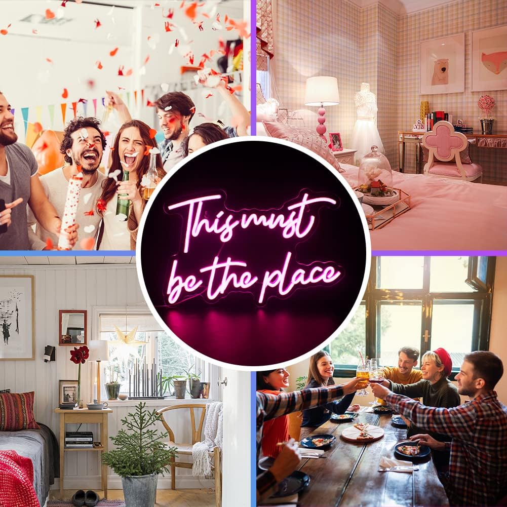 This Must Be The Place LED Neon Sign – Aesthetic Wall Decor for Home & Business