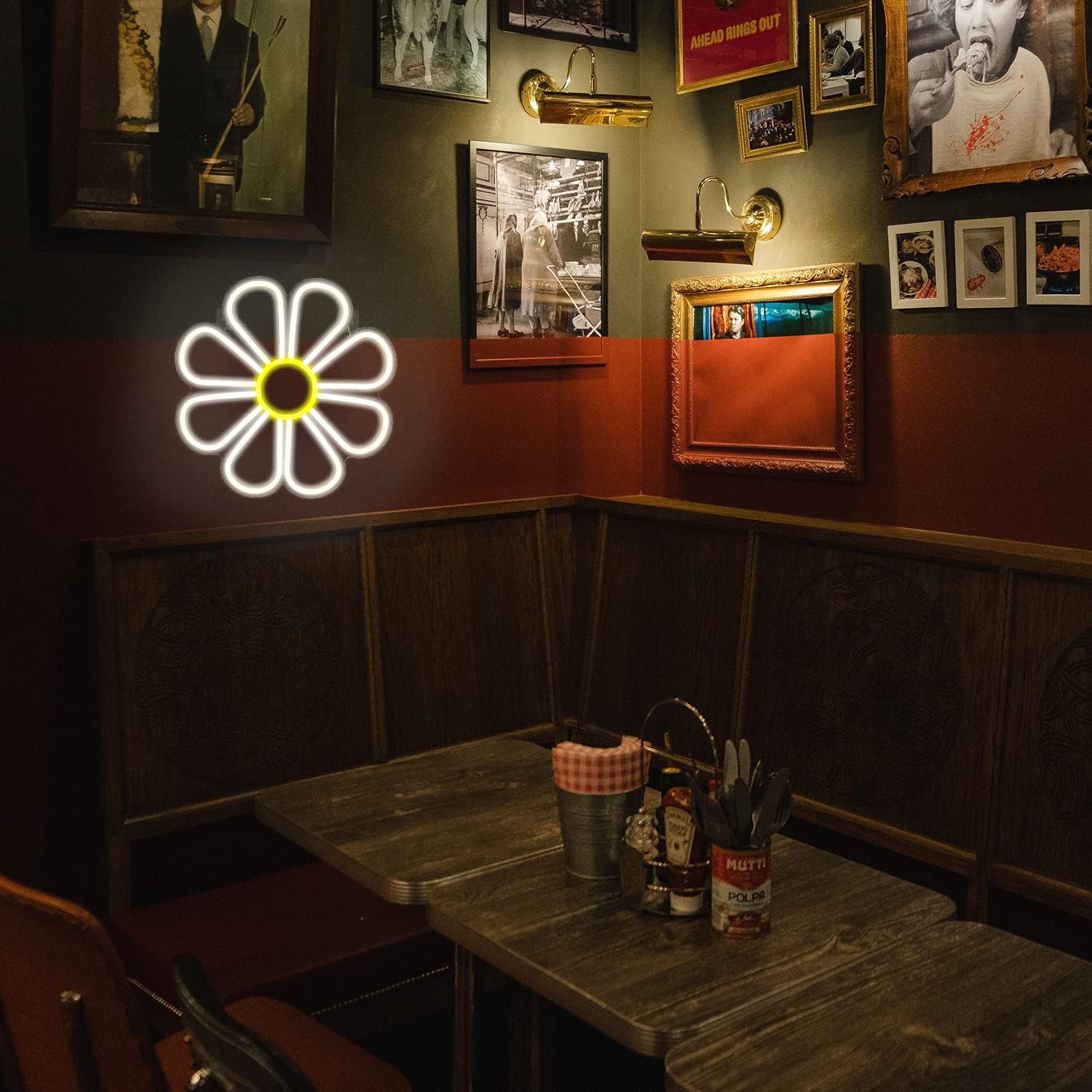8-Petal Flower Neon Sign - LED Daisy Light for Aesthetic & Cozy Wall Decor - Deen neon