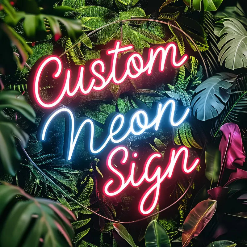【Customized products,contact us】Custom neon sign letters, words, commercial signs, signs decoration, light-emitting diode neon signs, wedding, family activities, games. - Deen neon