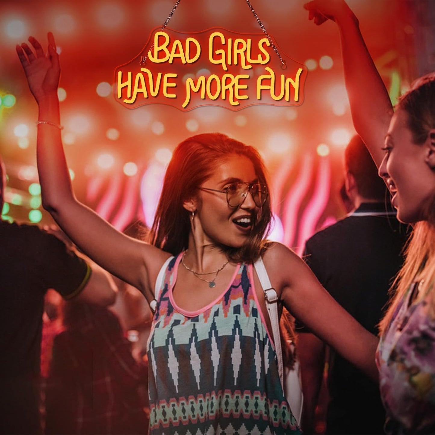 Bad Girls Have More Fun LED Neon Sign on acrylic backing – sassy wall decor
