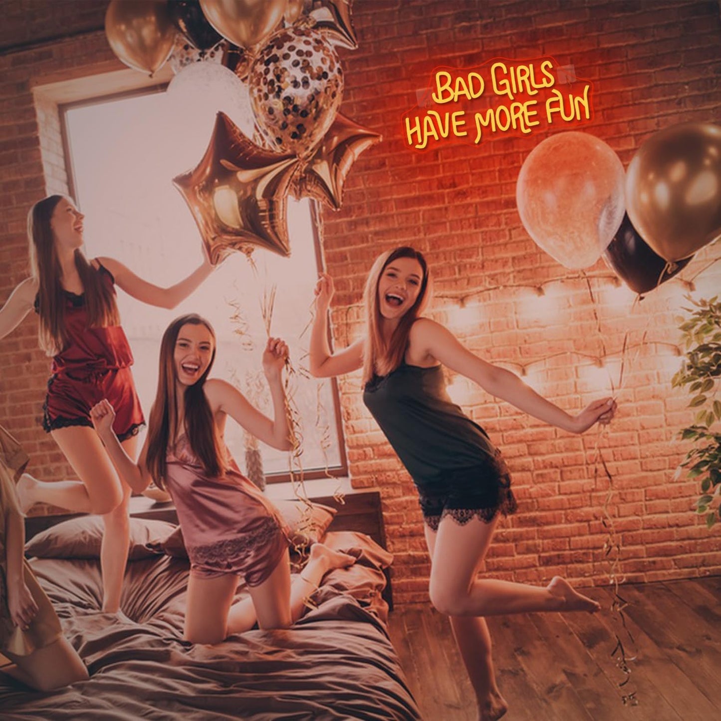 Bad Girls Have More Fun LED Neon Sign on acrylic backing – sassy wall decor