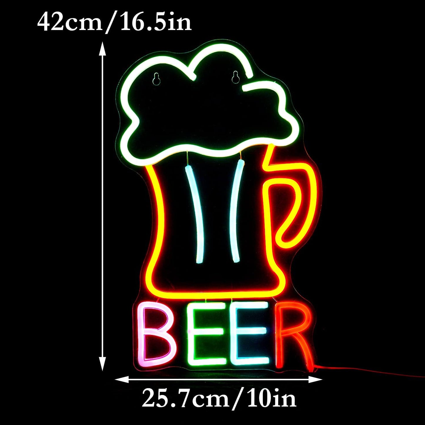 Beer Neon Sign - LED Bar Light for Beer Lovers, Pub & Man Cave Decor - Deen neon