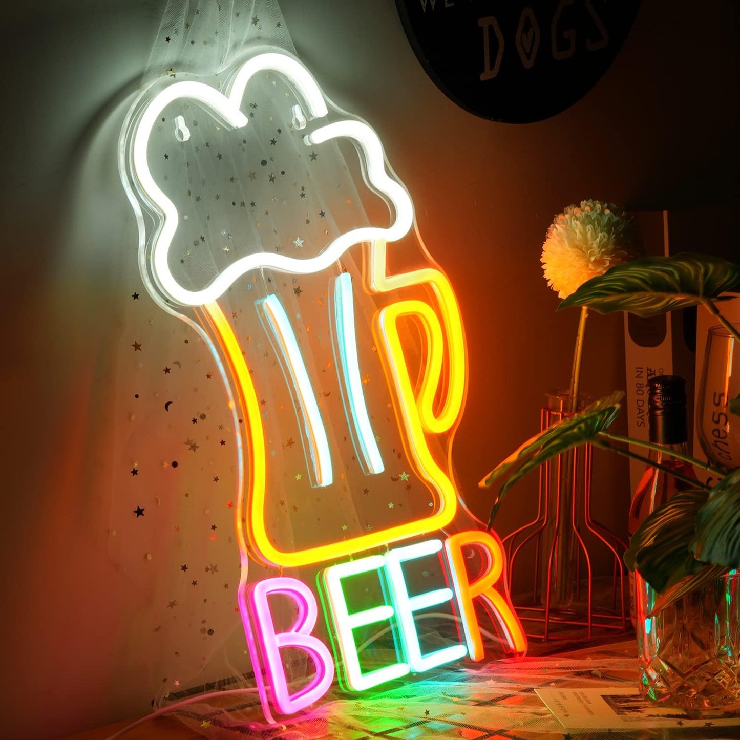 Beer Neon Sign - LED Bar Light for Beer Lovers, Pub & Man Cave Decor - Deen neon