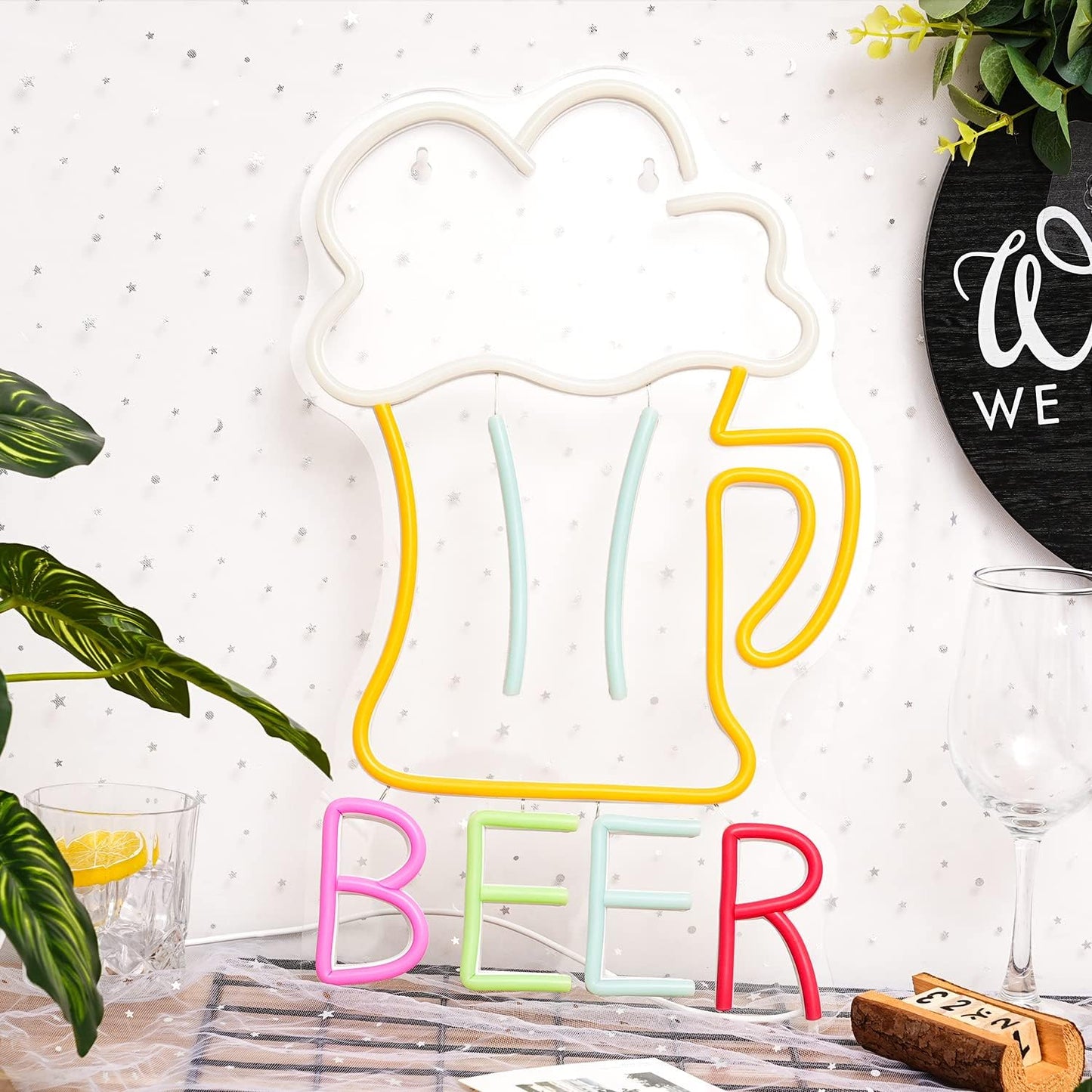 Beer Neon Sign - LED Bar Light for Beer Lovers, Pub & Man Cave Decor - Deen neon