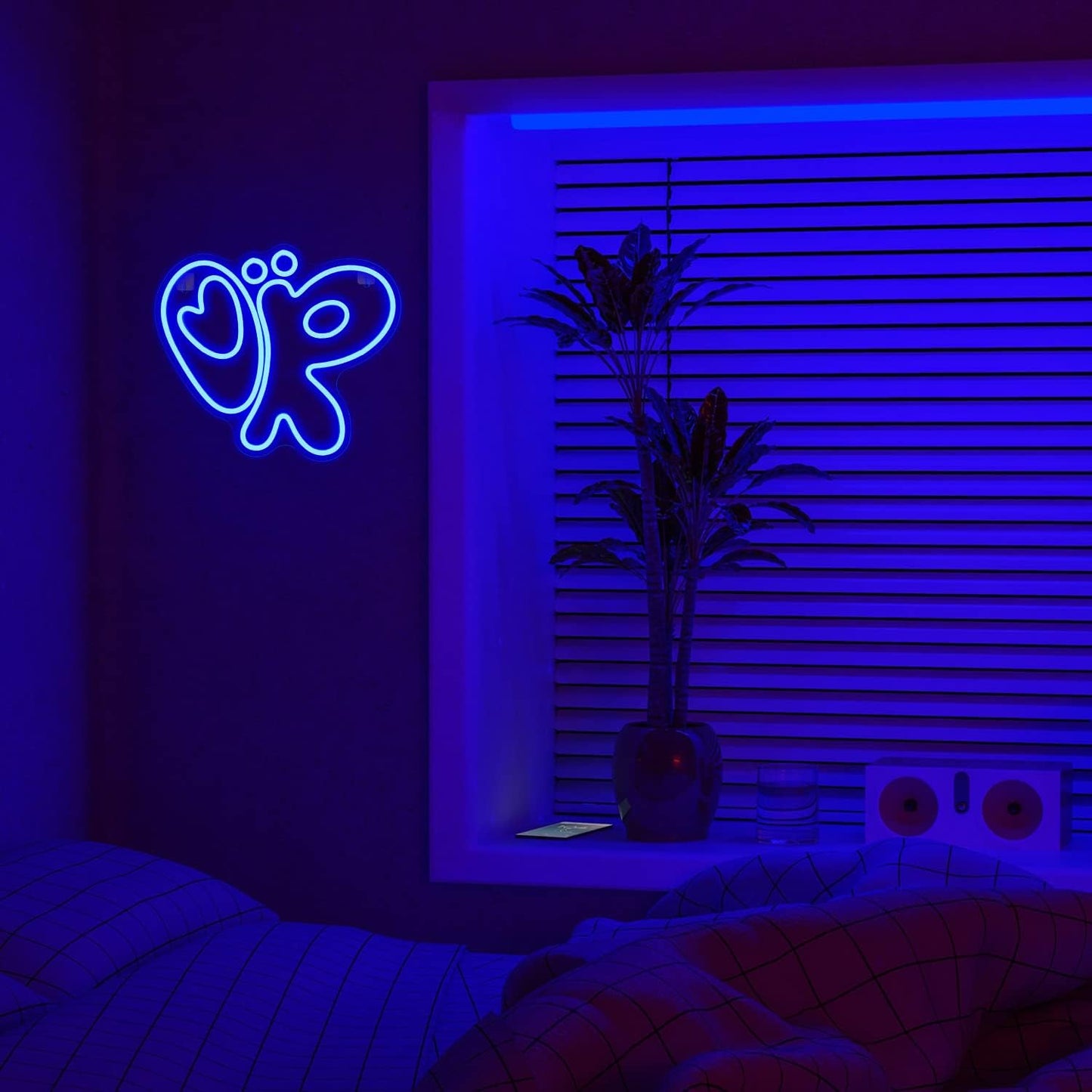 Blue Snail Neon Sign - OK Hand Gesture LED Wall Light for Bedroom & Cafe Decor - Deen neon
