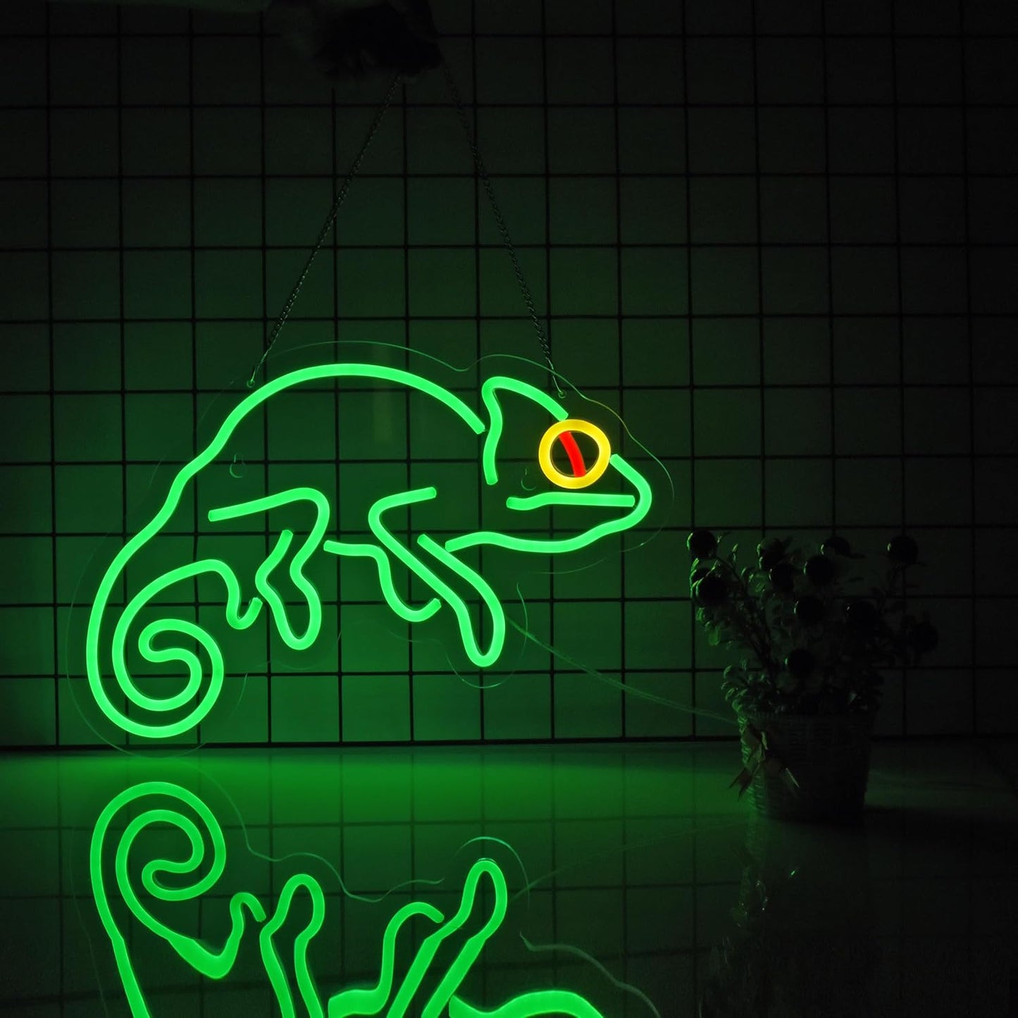 Chameleon Neon Sign – Colorful LED Wall Light for Home or Bar