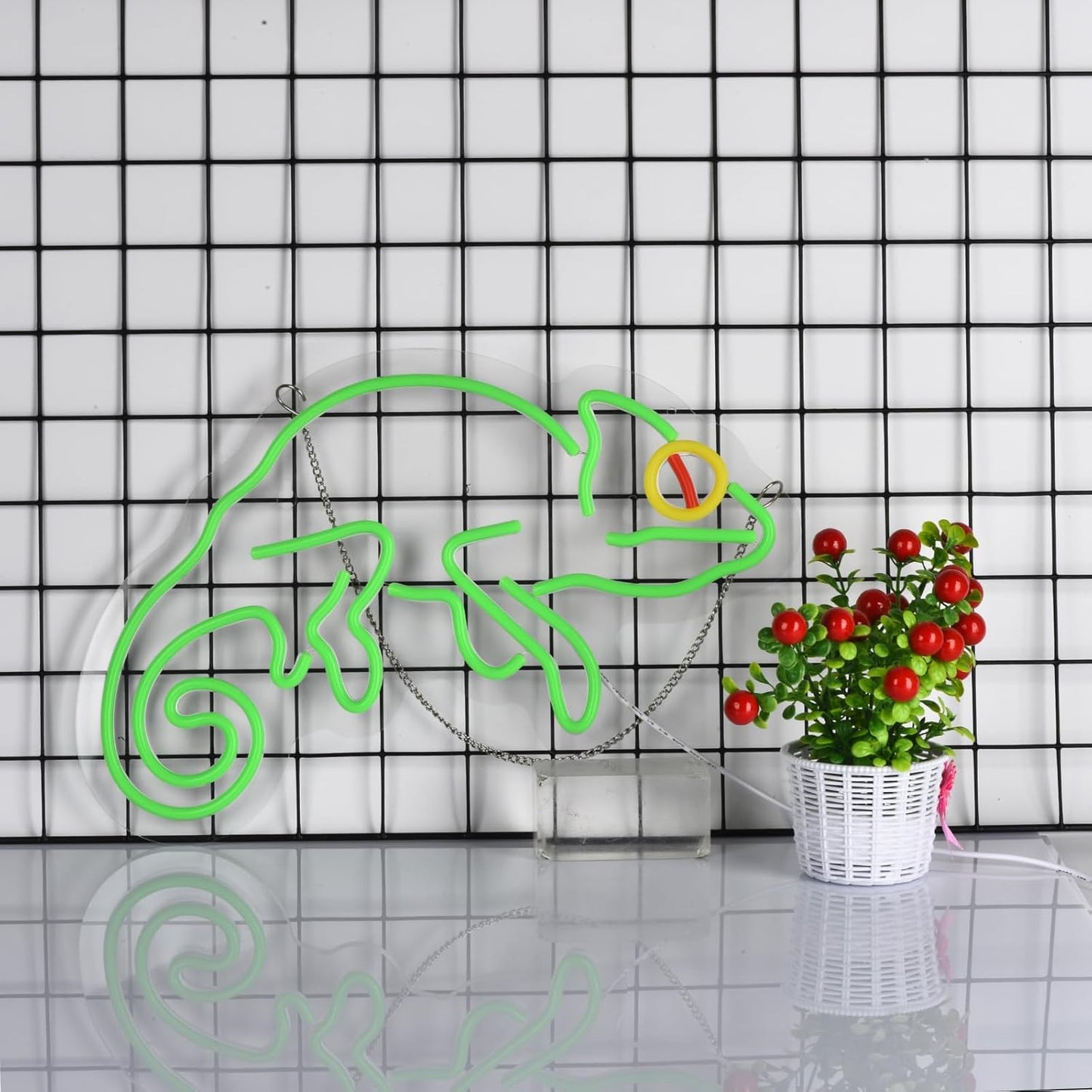 Chameleon Neon Sign – Colorful LED Wall Light for Home or Bar