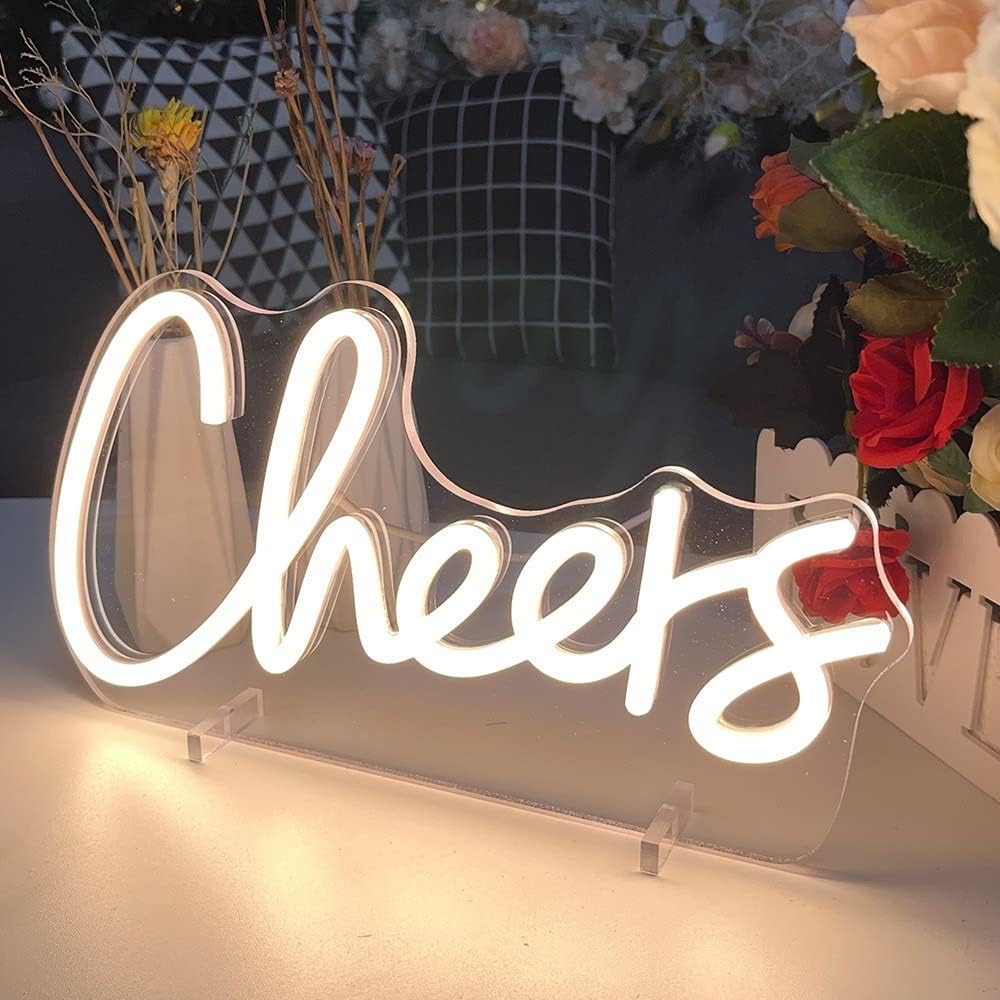 Cheer Neon Sign - Bright LED Wall Light for Party, Bar & Room Decor - Deen neon
