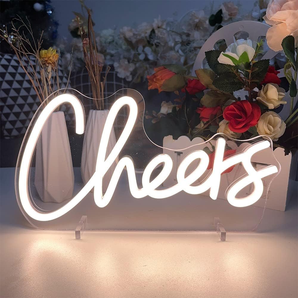 Cheer Neon Sign - Bright LED Wall Light for Party, Bar & Room Decor - Deen neon