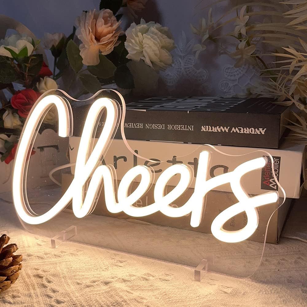 Cheer Neon Sign - Bright LED Wall Light for Party, Bar & Room Decor - Deen neon
