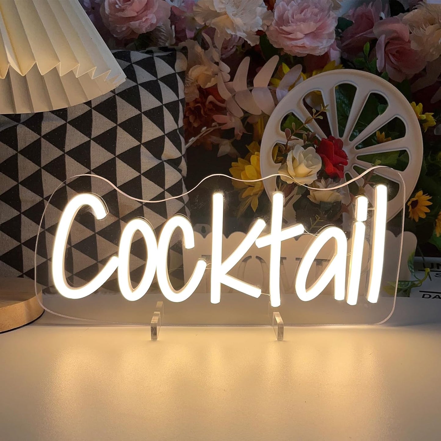 Cocktail neon sign – LED wall decor for bars, home bars, restaurants, and party events