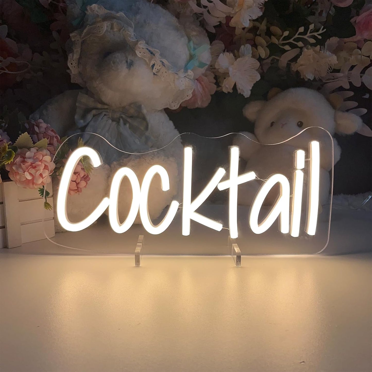Cocktail neon sign – LED wall decor for bars, home bars, restaurants, and party events