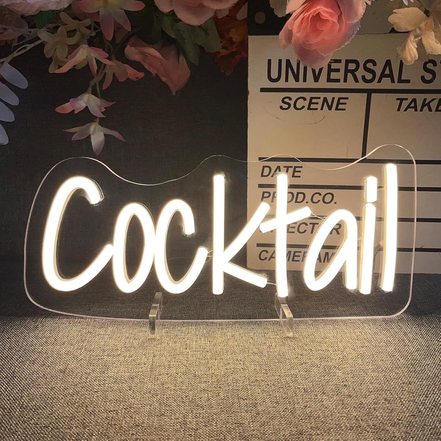 Cocktail neon sign – LED wall decor for bars, home bars, restaurants, and party events