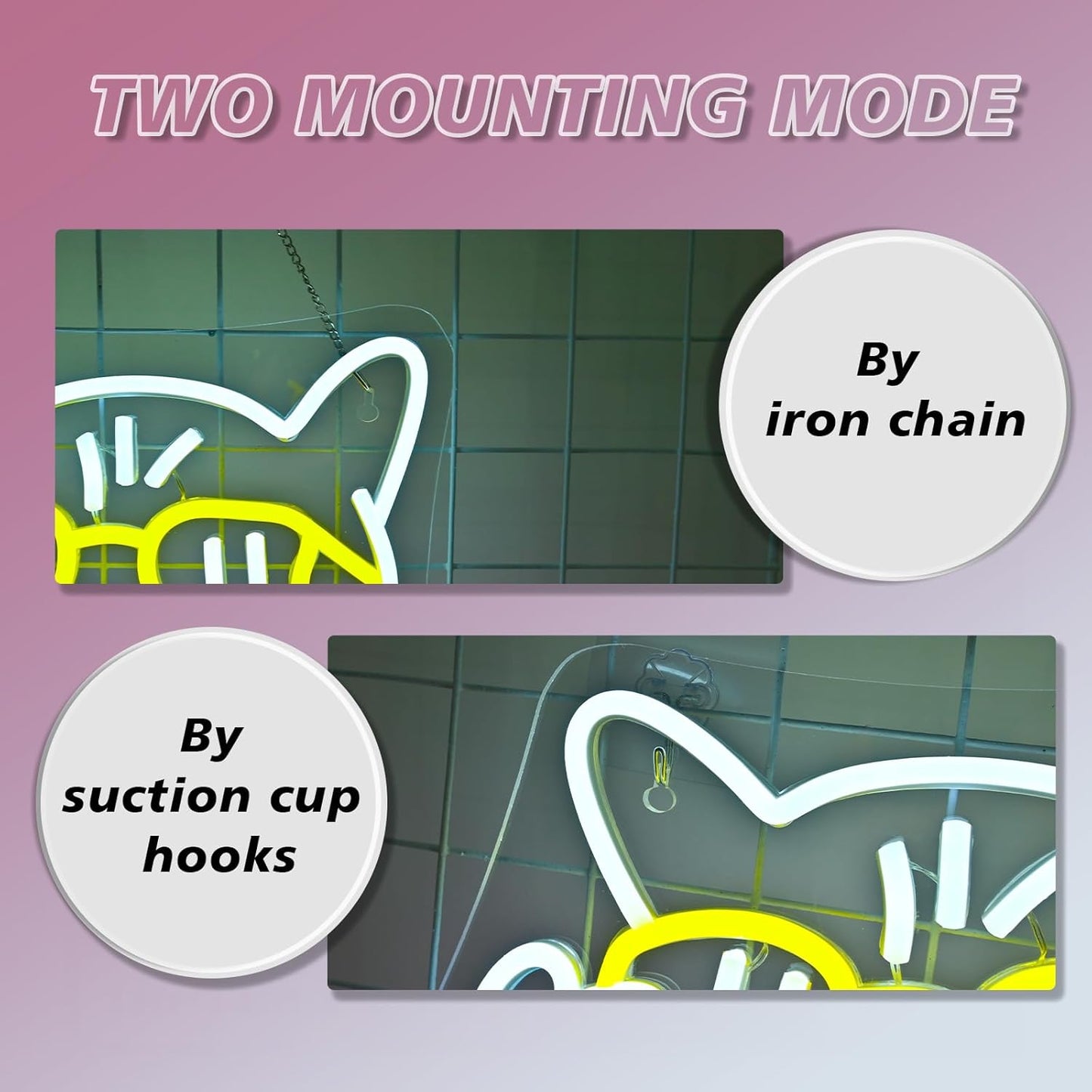 Cool cat reading neon sign with sunglasses, LED light decor for book lovers and cozy corners