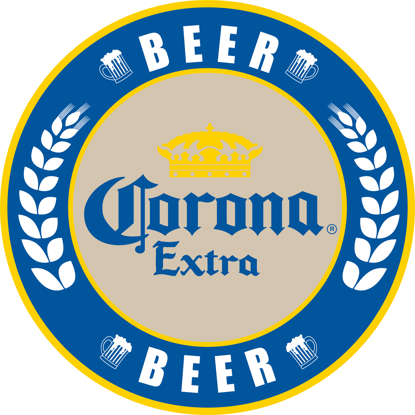 Corona Extra round LED neon sign wall light for bar and home décor