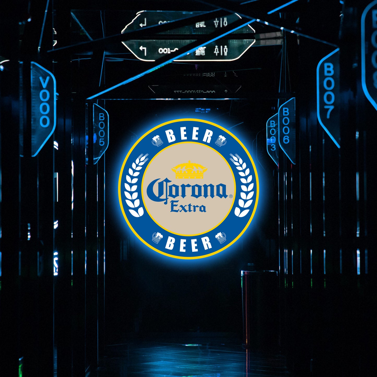 Corona Extra round LED neon sign wall light for bar and home décor