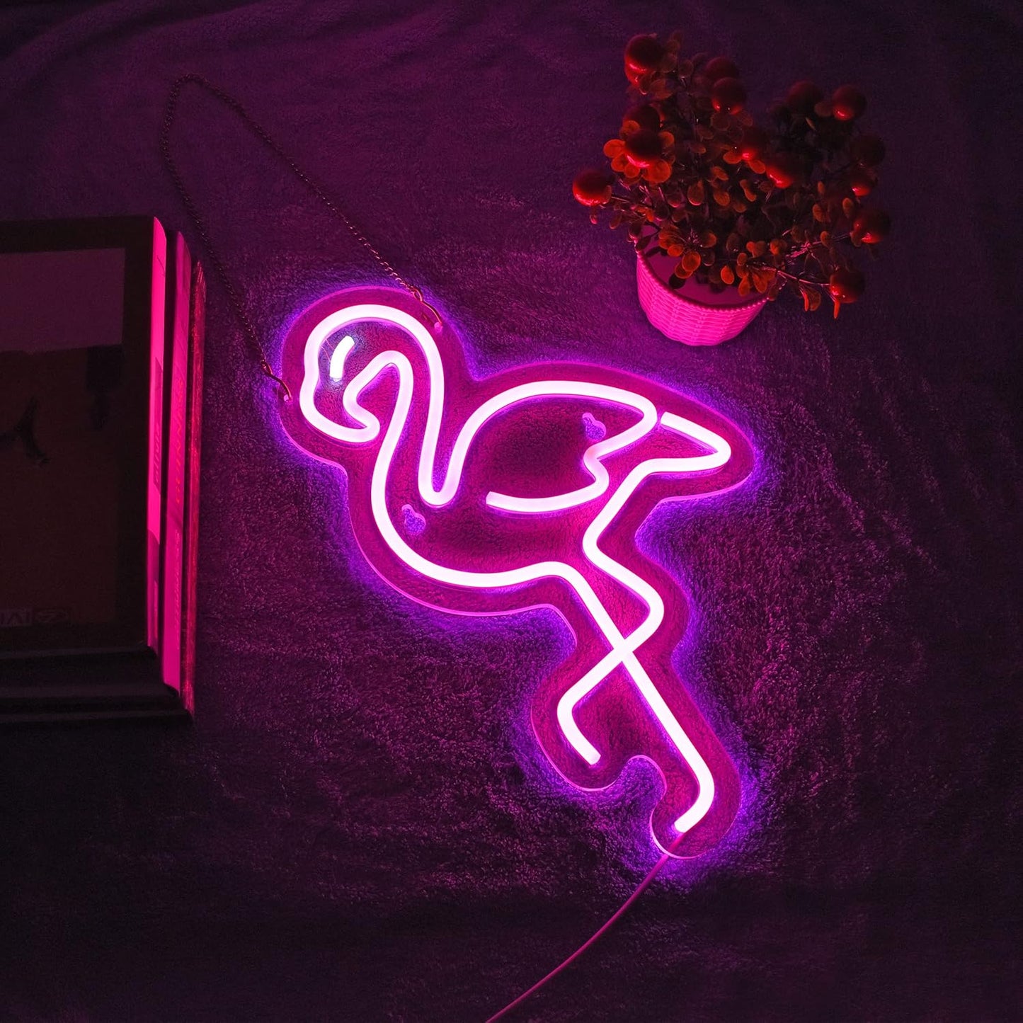Elegant Crane Bird Neon Sign for Home and Yoga Studio Wall Decor