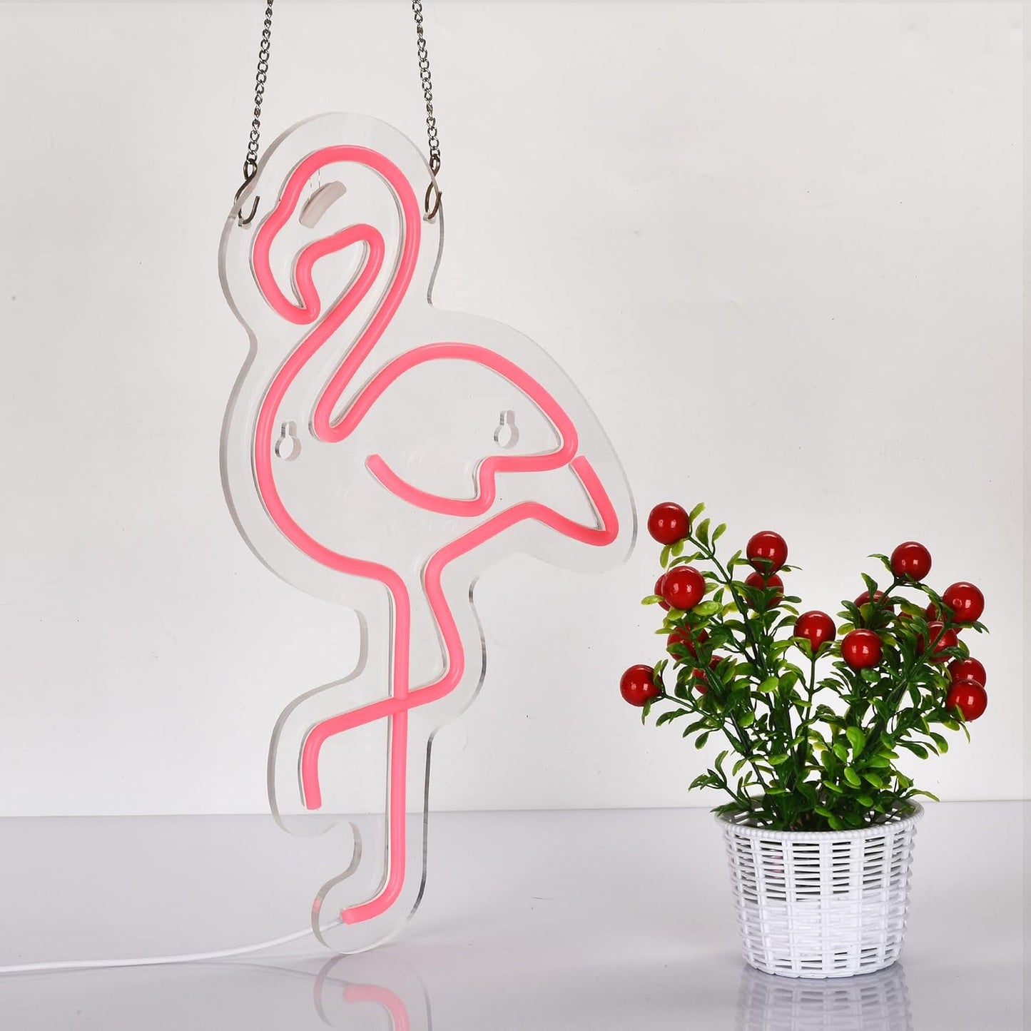 Elegant Crane Bird Neon Sign for Home and Yoga Studio Wall Decor
