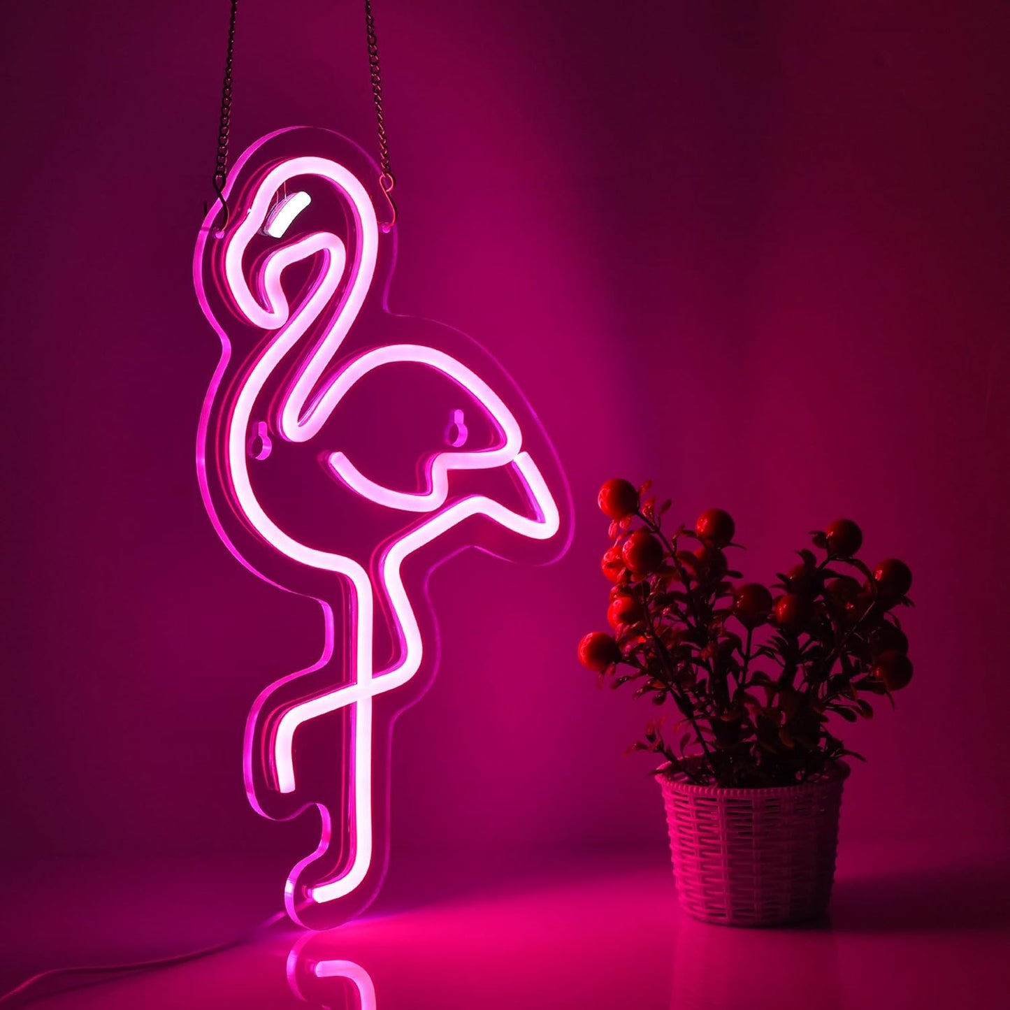 Elegant Crane Bird Neon Sign for Home and Yoga Studio Wall Decor
