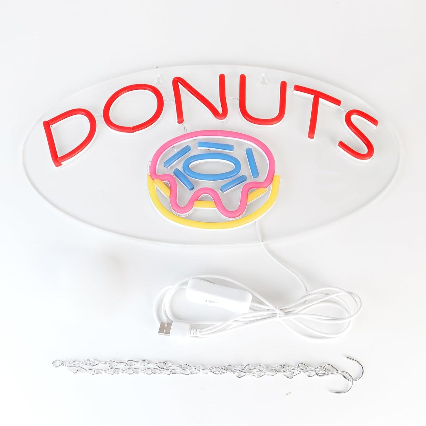 Donuts Neon Sign โ LED Light for Kitchen, Bakery & Dessert Shop Decor - Deen neon