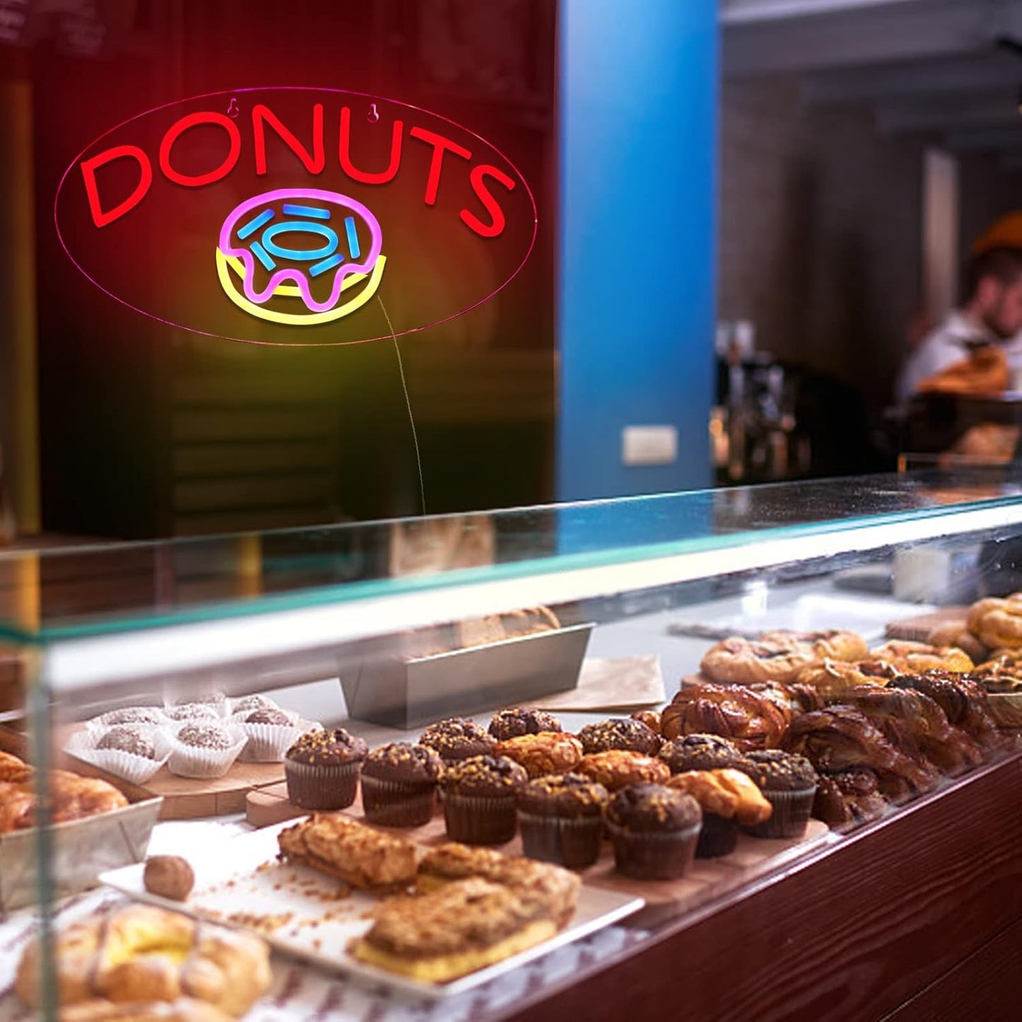 Donuts Neon Sign โ LED Light for Kitchen, Bakery & Dessert Shop Decor - Deen neon