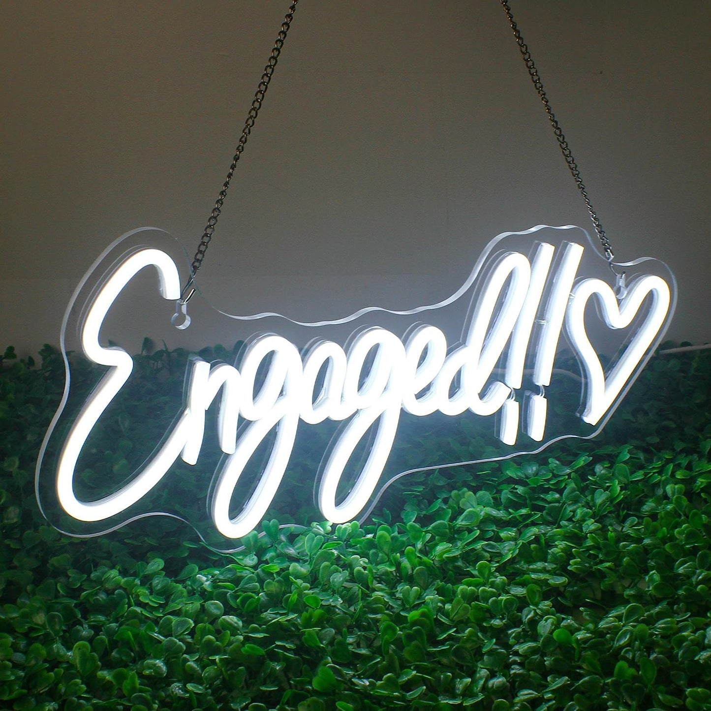 Engaged Neon Sign - LED Wall Light for Wedding Proposal & Engagement Party Decor