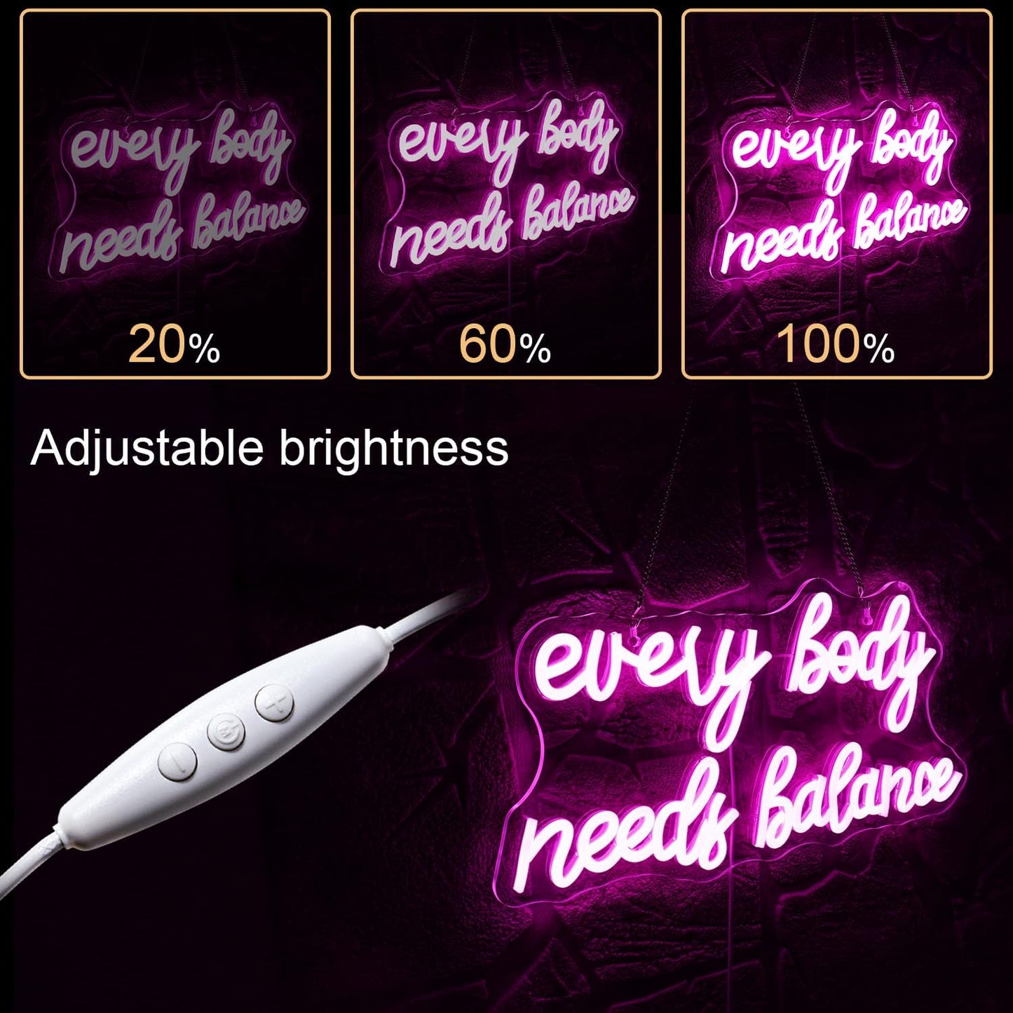 Everybody Needs Balance neon sign wall decor