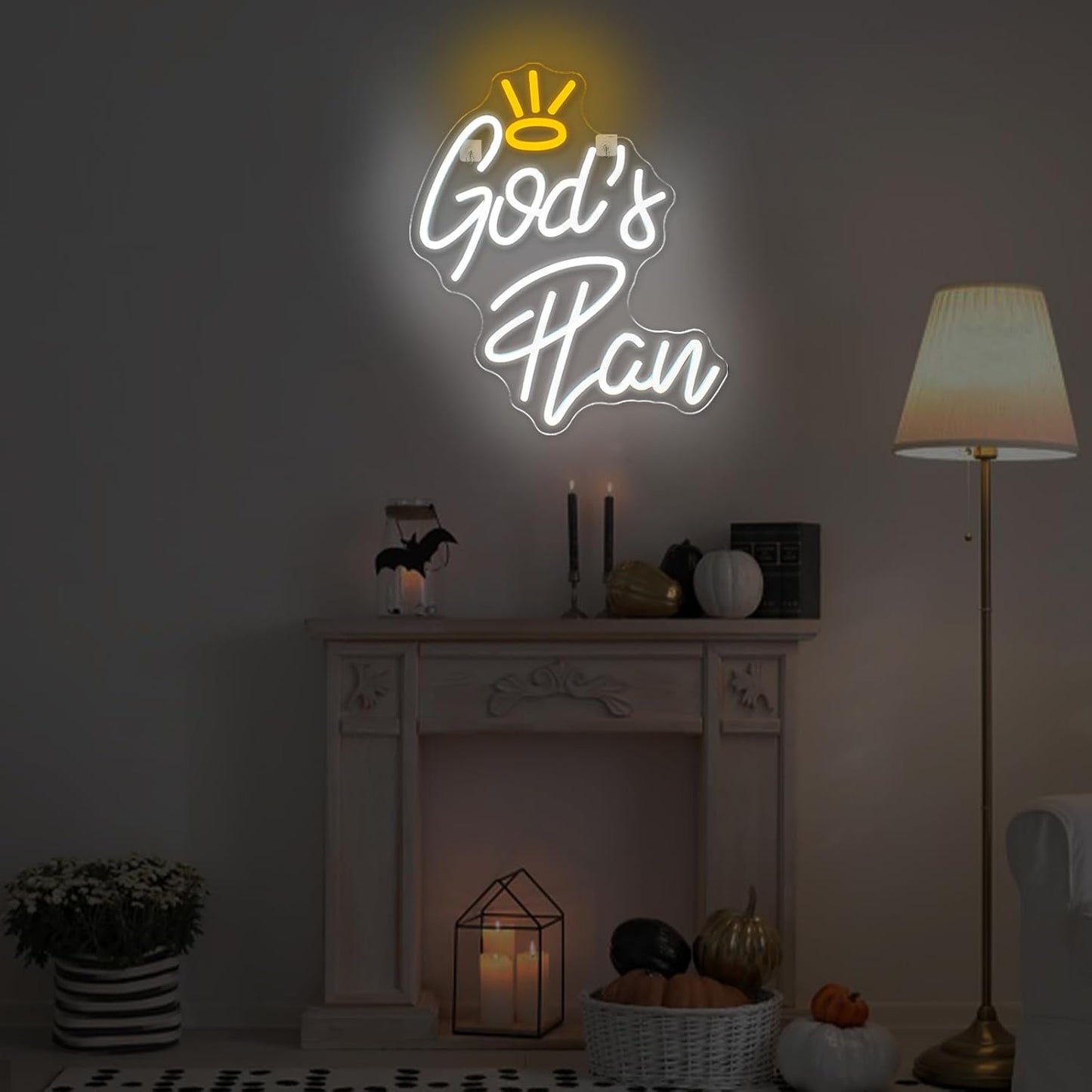 God's Plan Neon Sign – LED Light Wall Decor for Bedroom, Bar & Inspirational Spaces - Deen neon