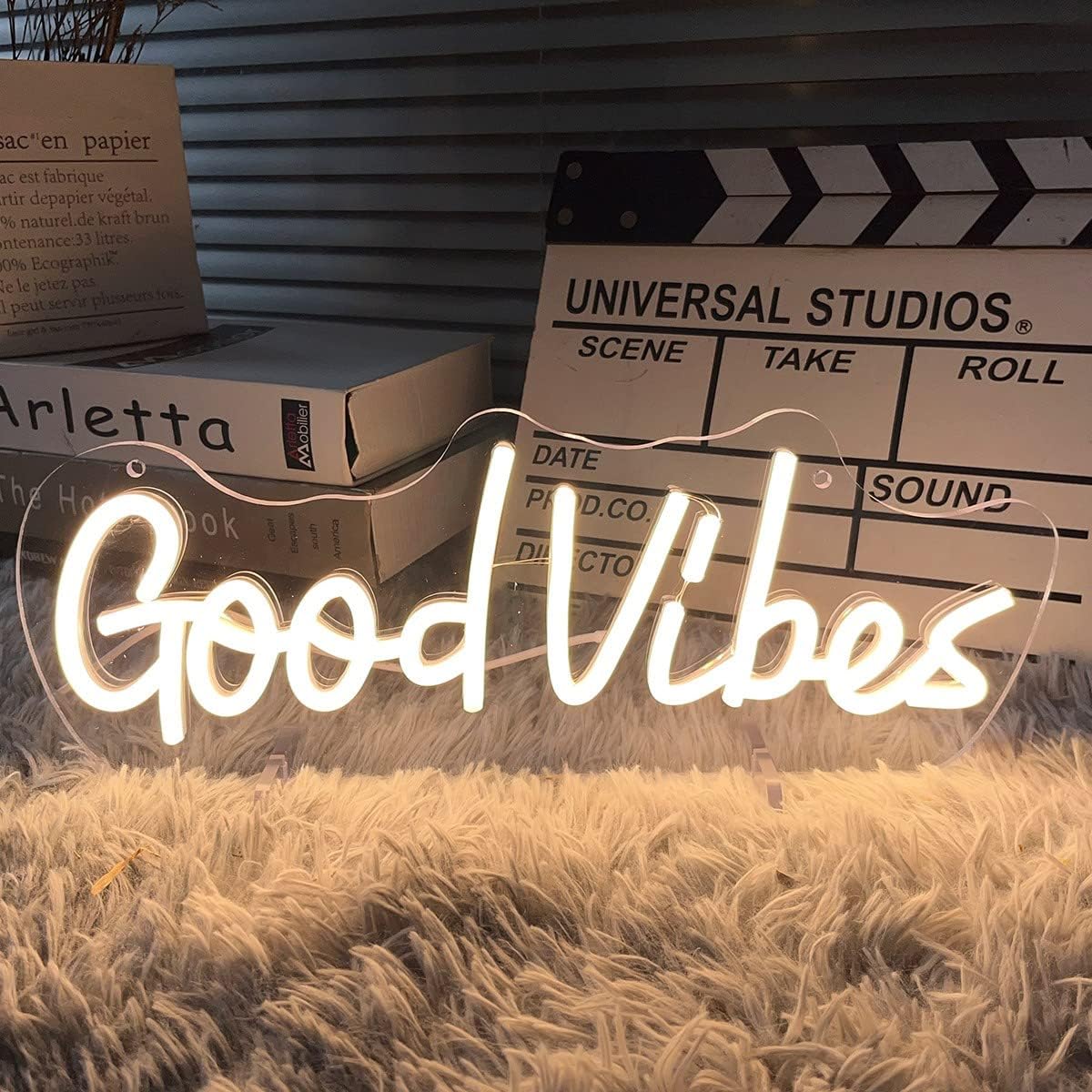 Good Vibes Neon Sign - Aesthetic LED Wall Light for Room, Bar & Party Decor - Deen neon
