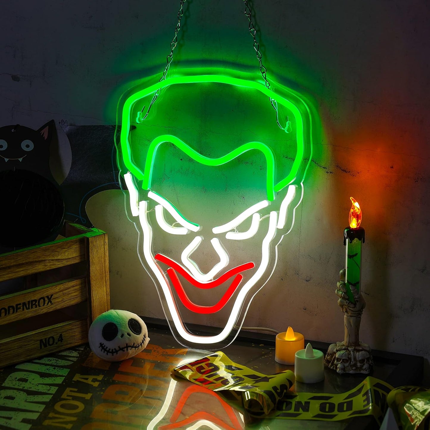 Green Hair Clown Neon Sign – Fun LED Light for Party Decor, Bars, and Home Spaces