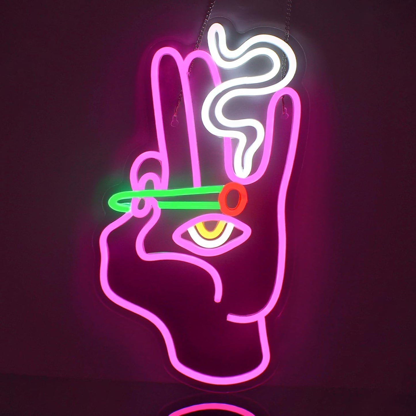 Hand & Eye Neon Sign - LED Wall Art for Bars, Studios & Aesthetic Spaces - Deen neon