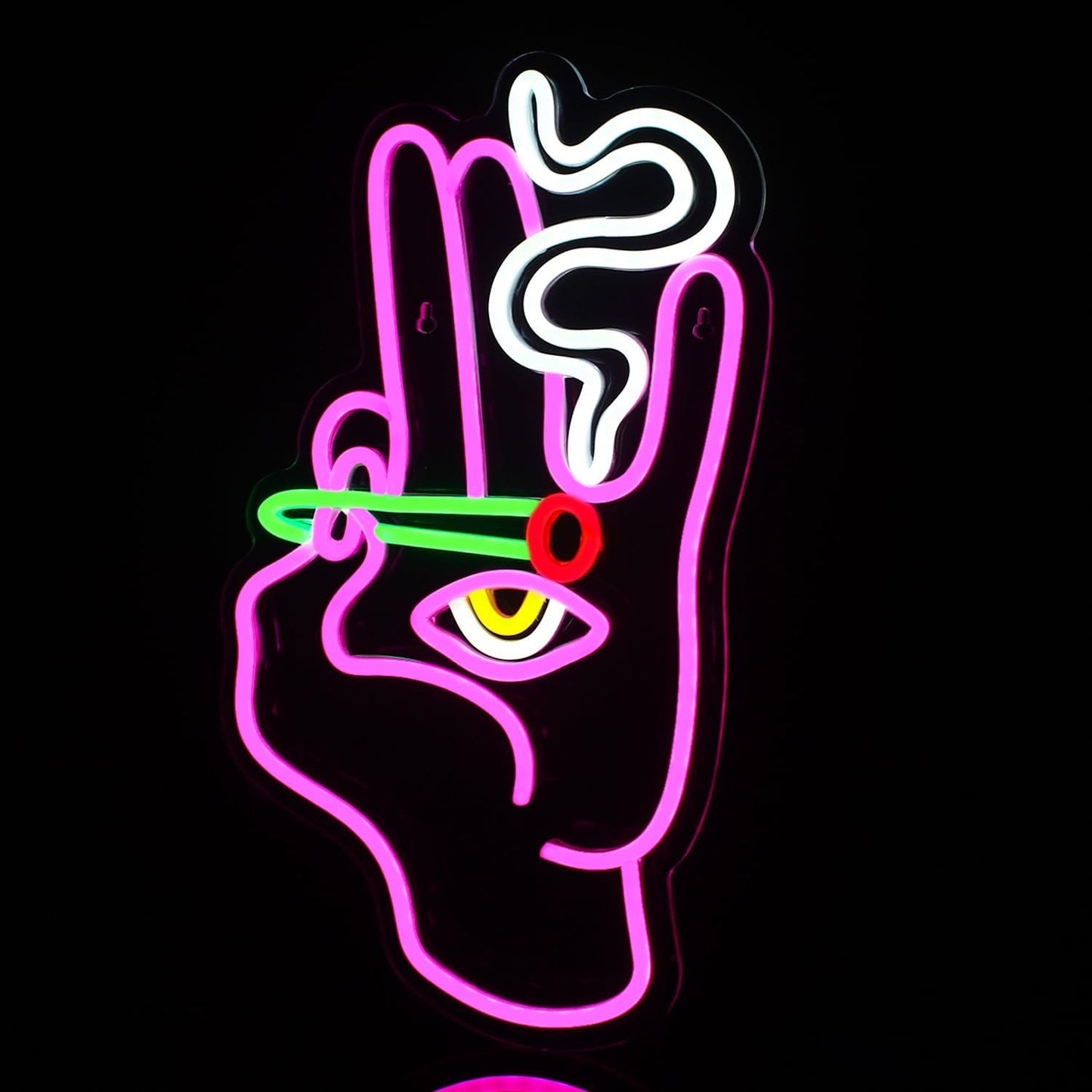 Hand & Eye Neon Sign - LED Wall Art for Bars, Studios & Aesthetic Spaces - Deen neon