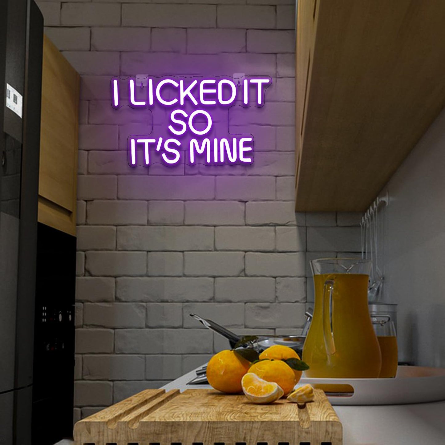 I Licked It So It’s Mine Neon Sign - Funny LED Wall Light for Home & Bar Decor