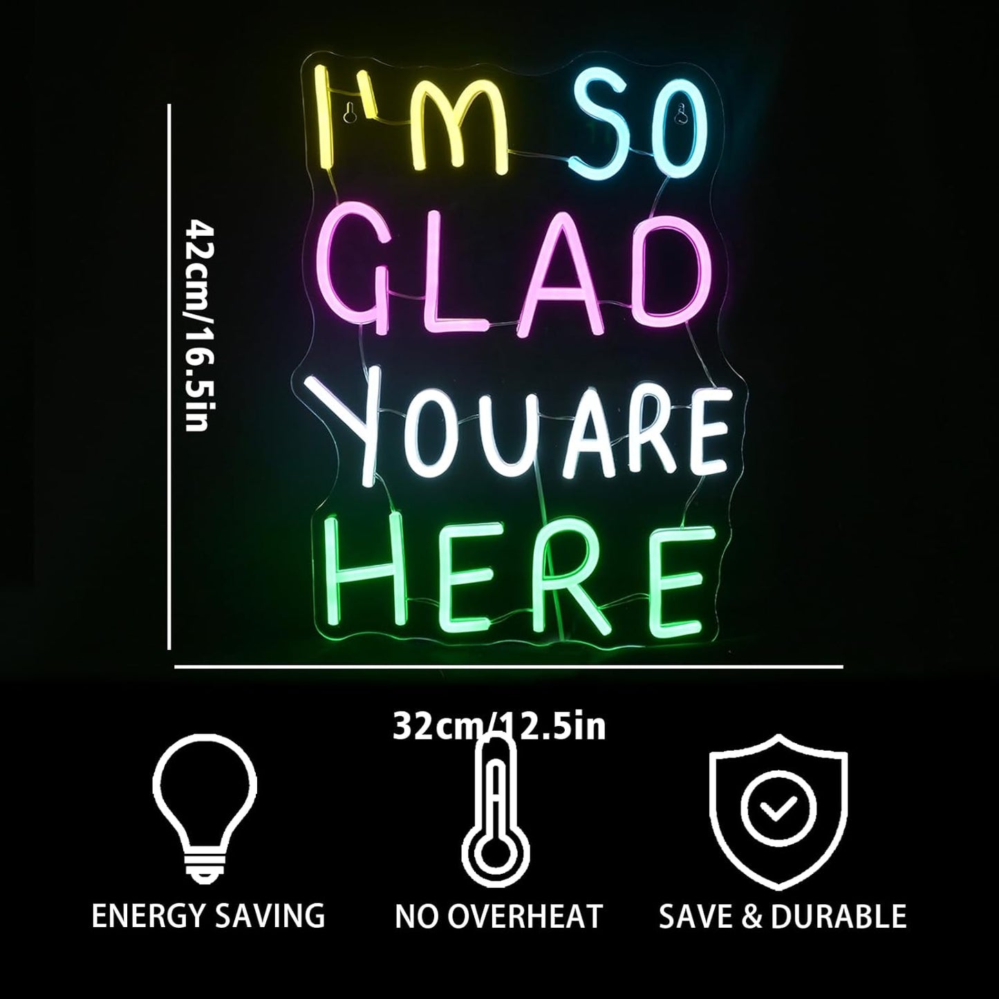 Warm affirmation LED wall decor for therapy or welcome spaces