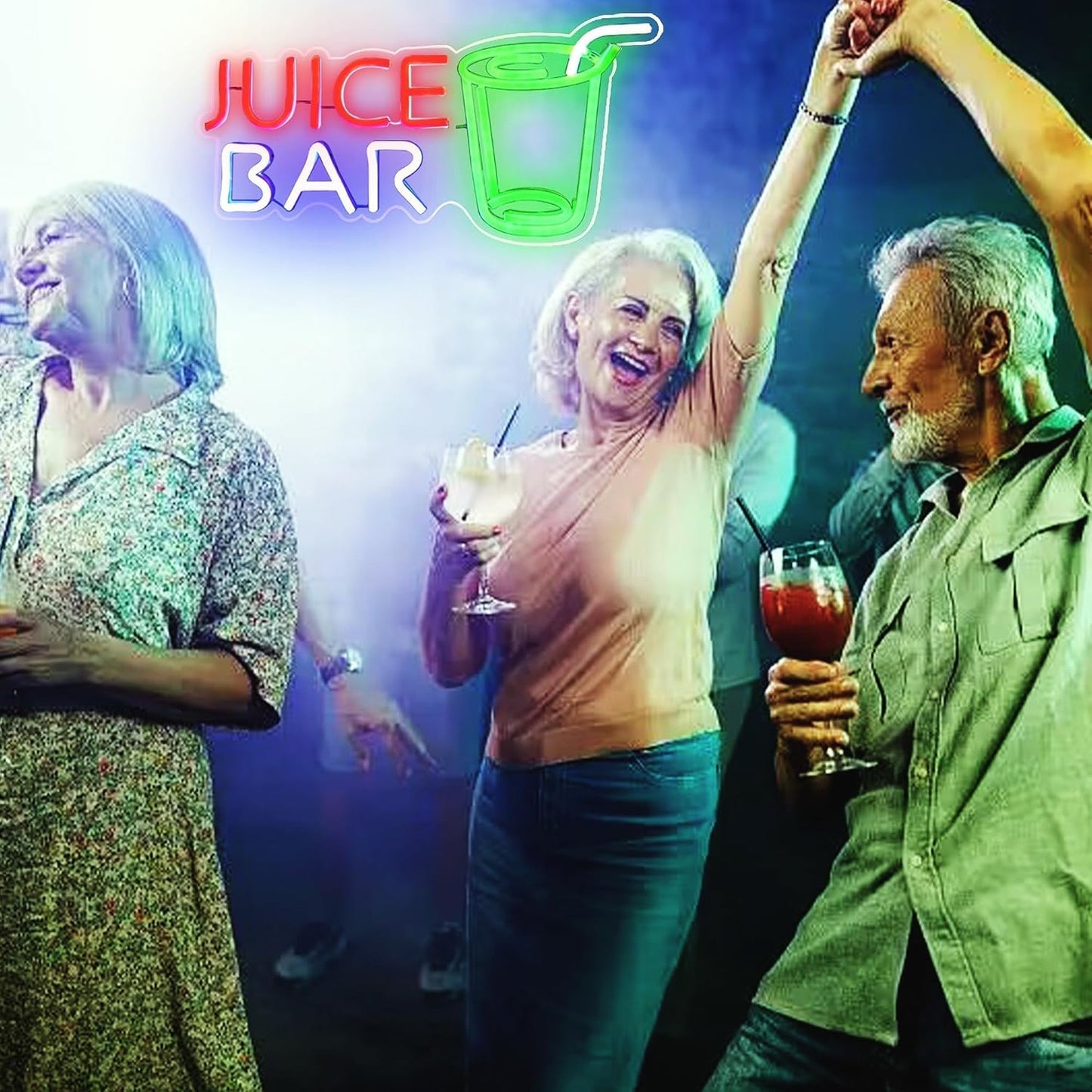 Juice Bar Neon Sign – LED Wall Decor with Juice Cup Design for Cafes & Smoothie Shops