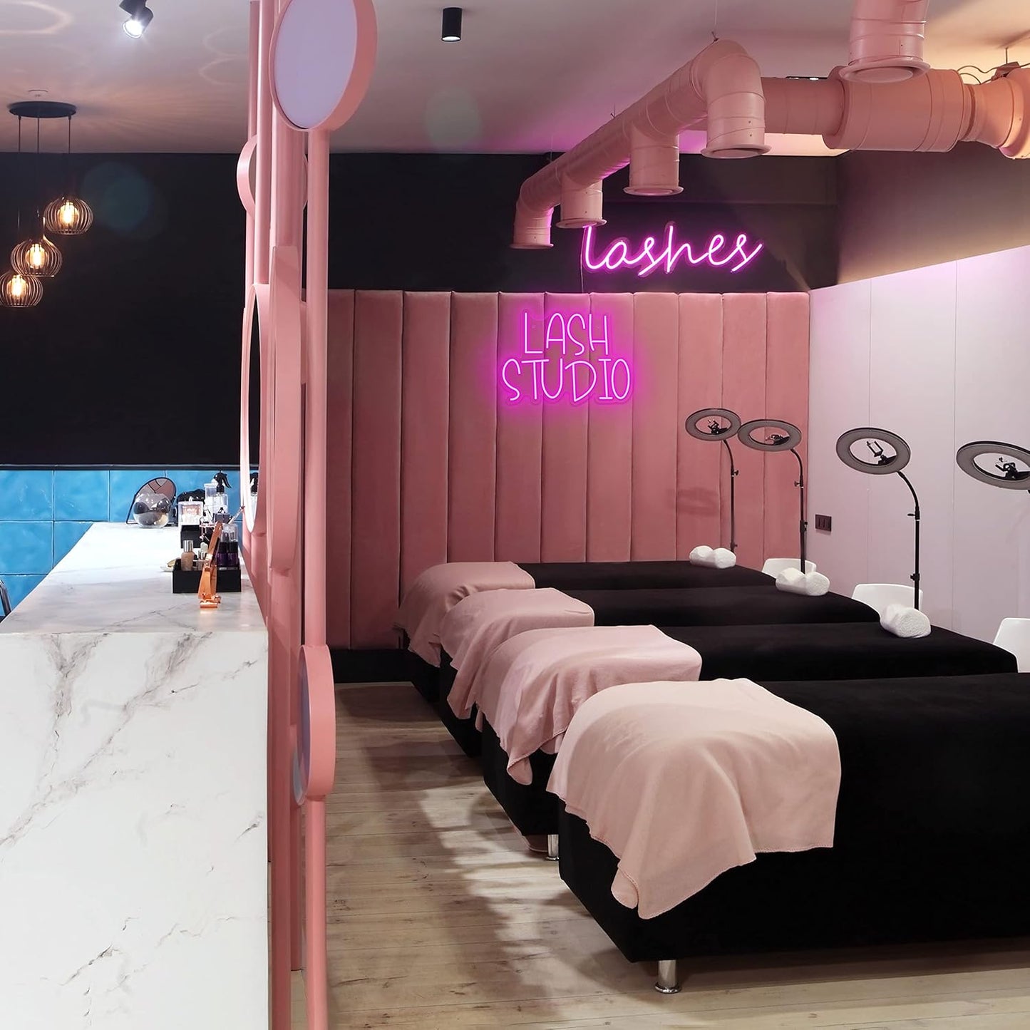 Lash Studio Neon Sign - LED Wall Light for Eyelash Extension & Beauty Salon Decor - Deen neon