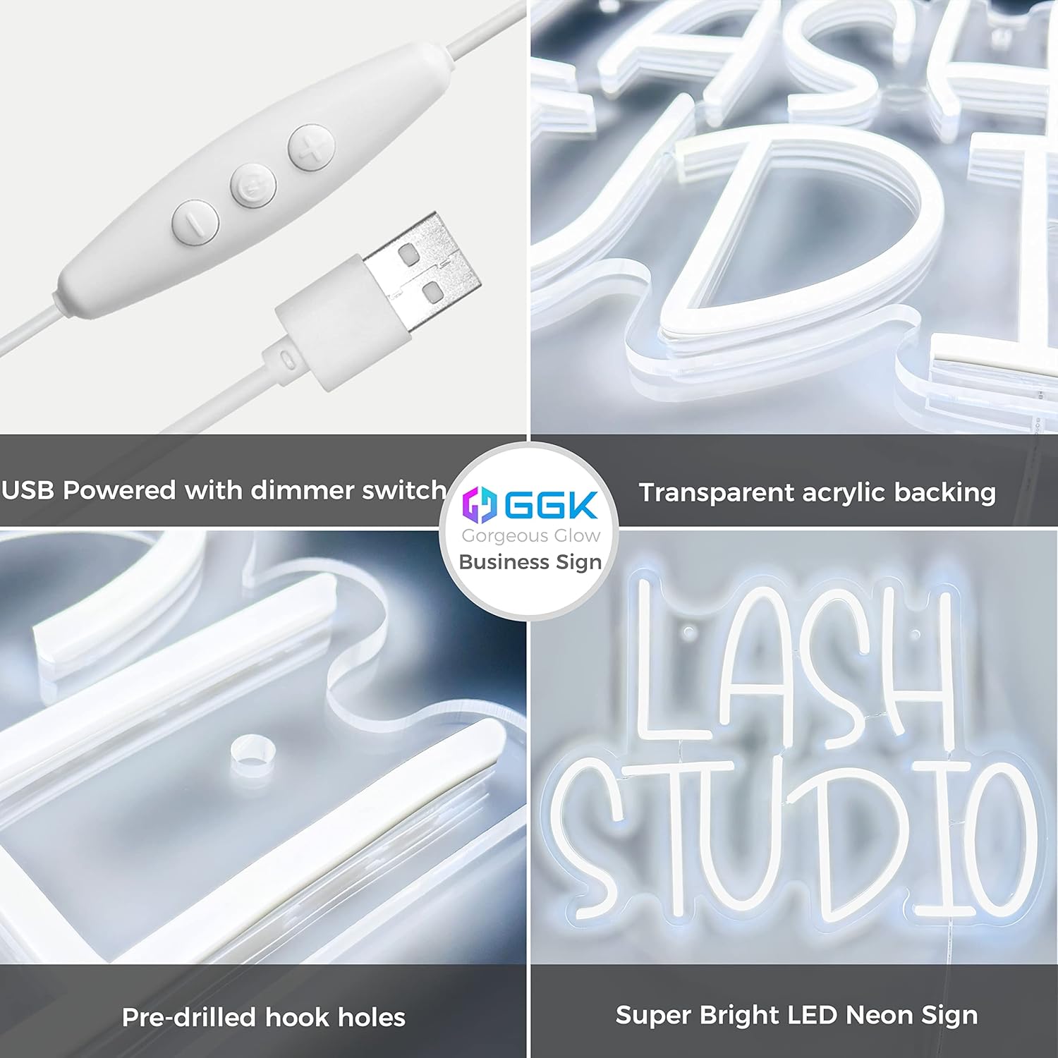 Lash Studio Neon Sign – LED Light for Beauty Salon & Lash Artist Decor - Deen neon