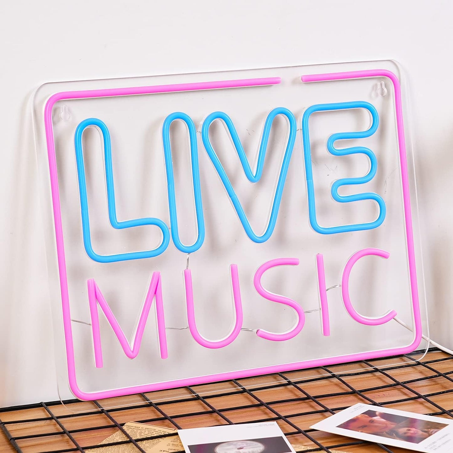 Live Music Neon Sign - LED Bar Light for Concerts, Pubs & Music Lovers - Deen neon